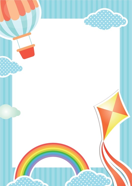 可爱卡通风1 (42)可爱卡通信纸模板word模板